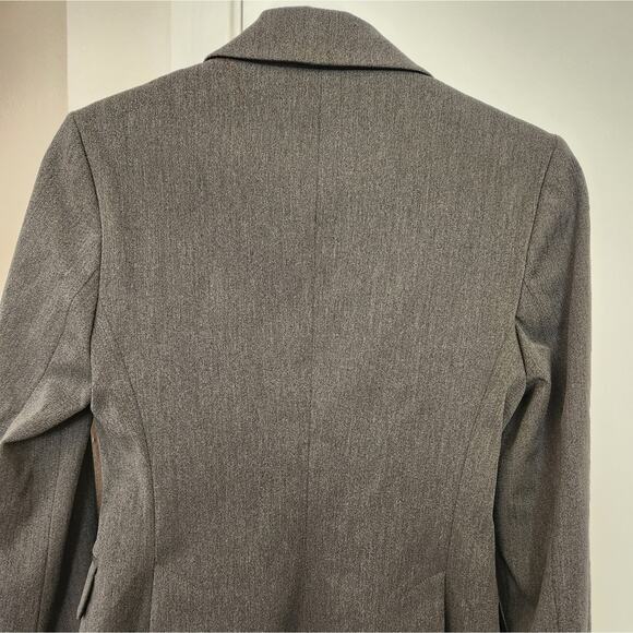 Express Design Studio Grey Button Front Blazer 4 - Picture 3 of 6